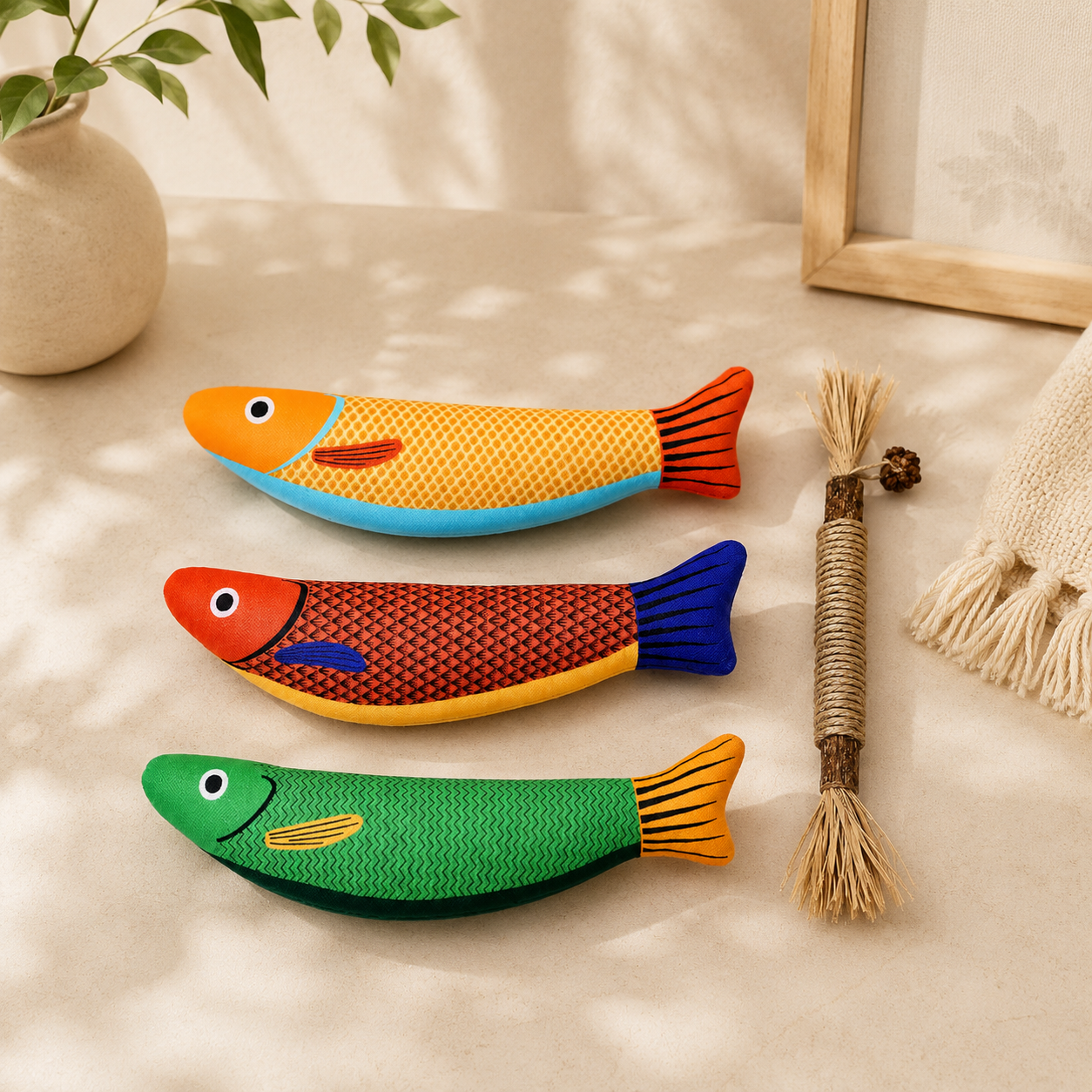 Catnip Fish Toy for Cats – Interactive Kicker & Chew Toy