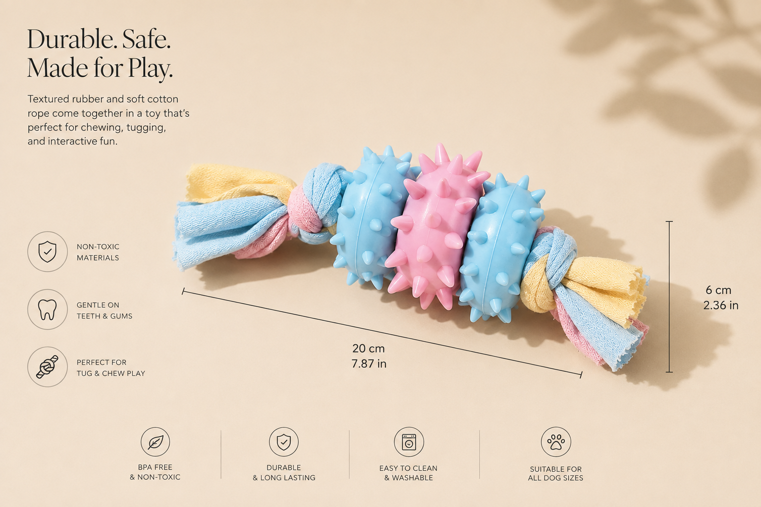 PlayPaws™ Spiked Rope Toy