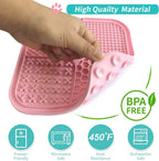 Dog Lick Mat with Suction Cups Slow Feeders Licking Pet Anxiety Relief Cat Training for Food, Yogurt, Peanut Butter