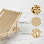 Sisal Cat Scratcher Bed with Adjustable 4-Position for Cats Scratcher Lounge, 2 in 1 Cat Sisal Chair for Indoor Cats Hammock for Scratching Pad, Natural Lounger Chair