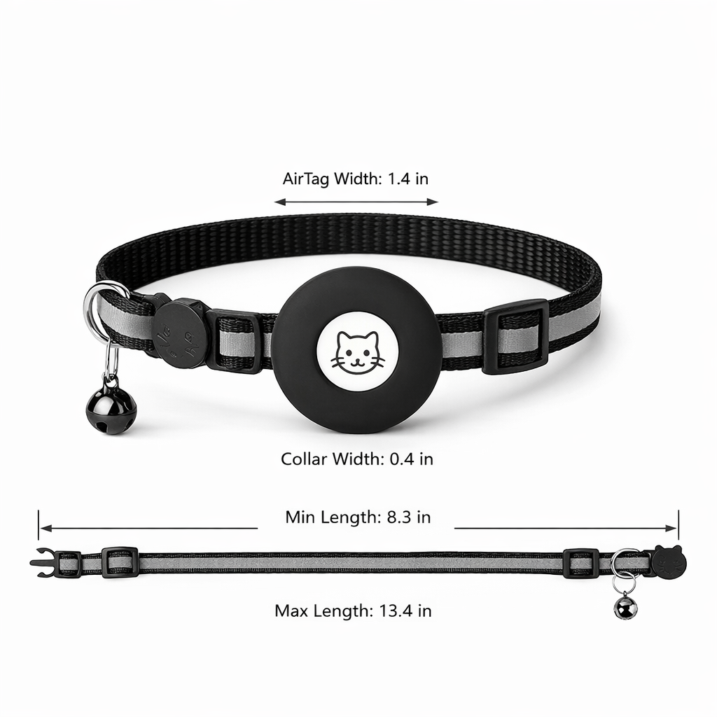 AirTag Pet Collar – Secure & Adjustable (2 Pack)