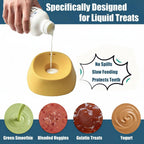 Lick and Roll Bowl for Dogs – No-Mess Slow Feeder for Bone Broth, Yogurt & Supplements | Lick and Roll Bowl with Anti-Spill Rolling Ball | for Senior Dogs, New Puppies & Post-Op Nutrition