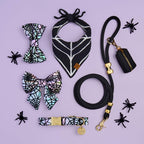 Holographic Spiderweb Dog Bow Tie