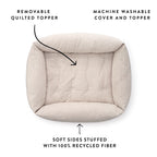 Mushroom Brown Stripe Bolster Dog Bed