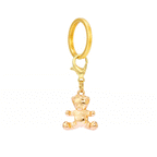 Gold Teddy Bear Collar Charm
