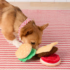 Cheeseburger Interactive Snuffle Dog Toy