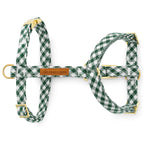 Evergreen Gingham Dog Harness