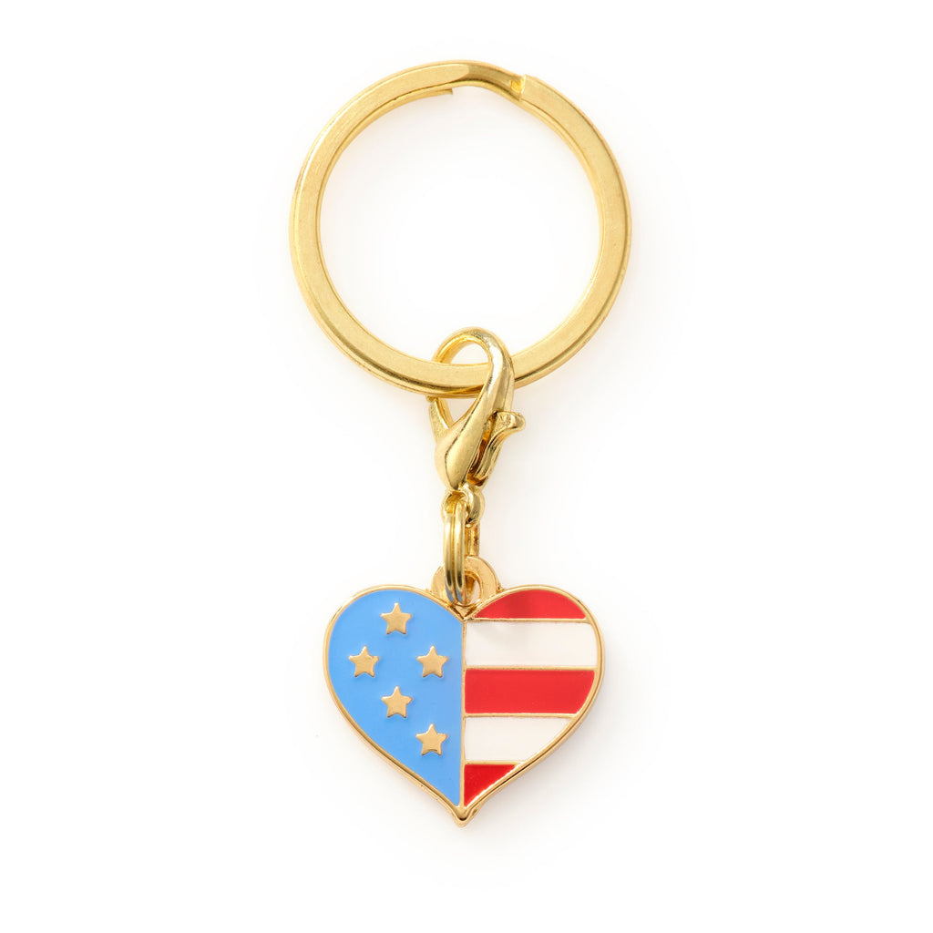 I Heart America Collar Charm