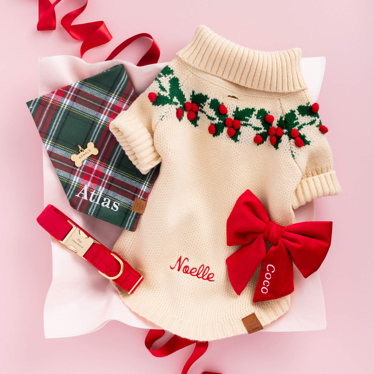Cranberry Velvet Lady Bow Collar