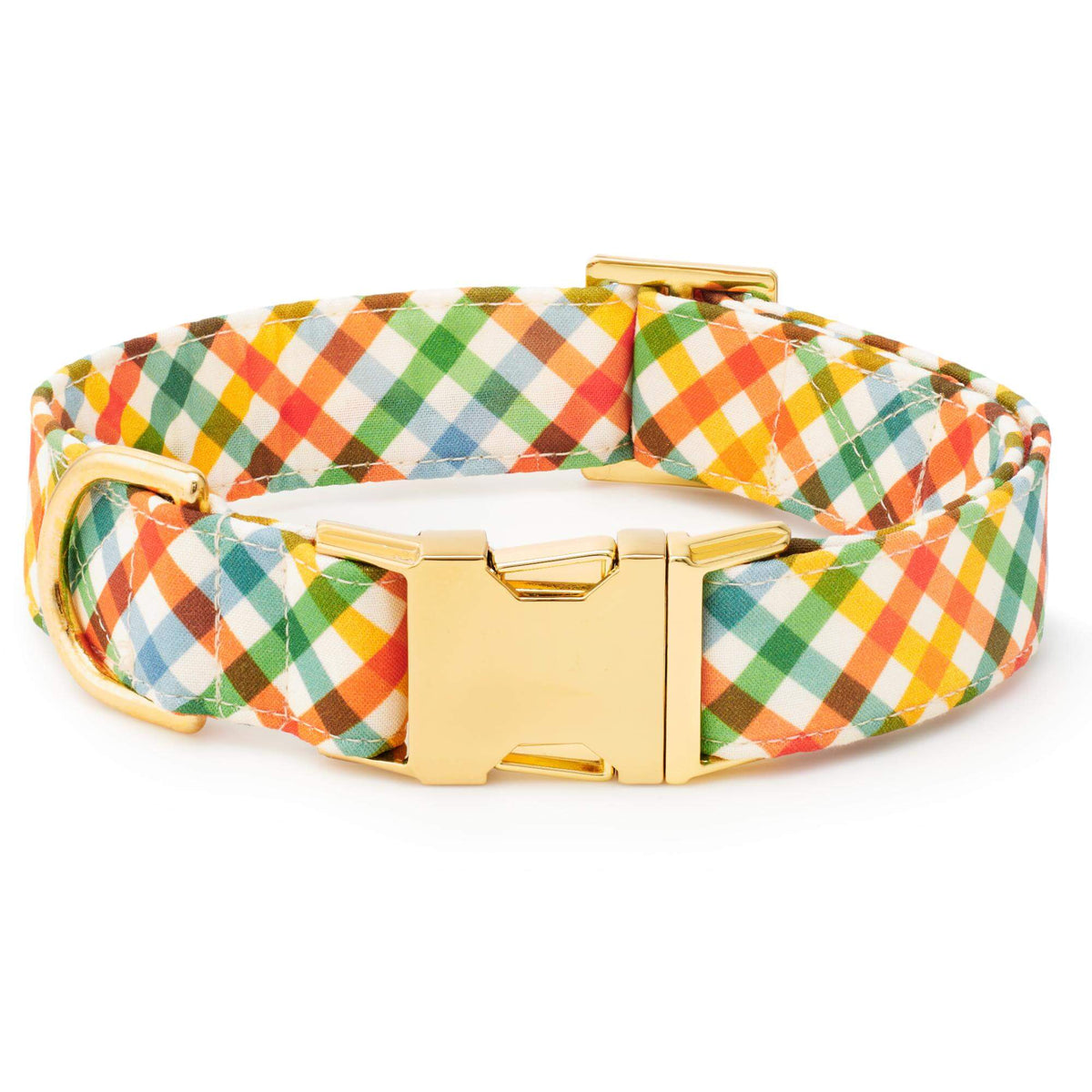 Harvest Gingham Dog Collar