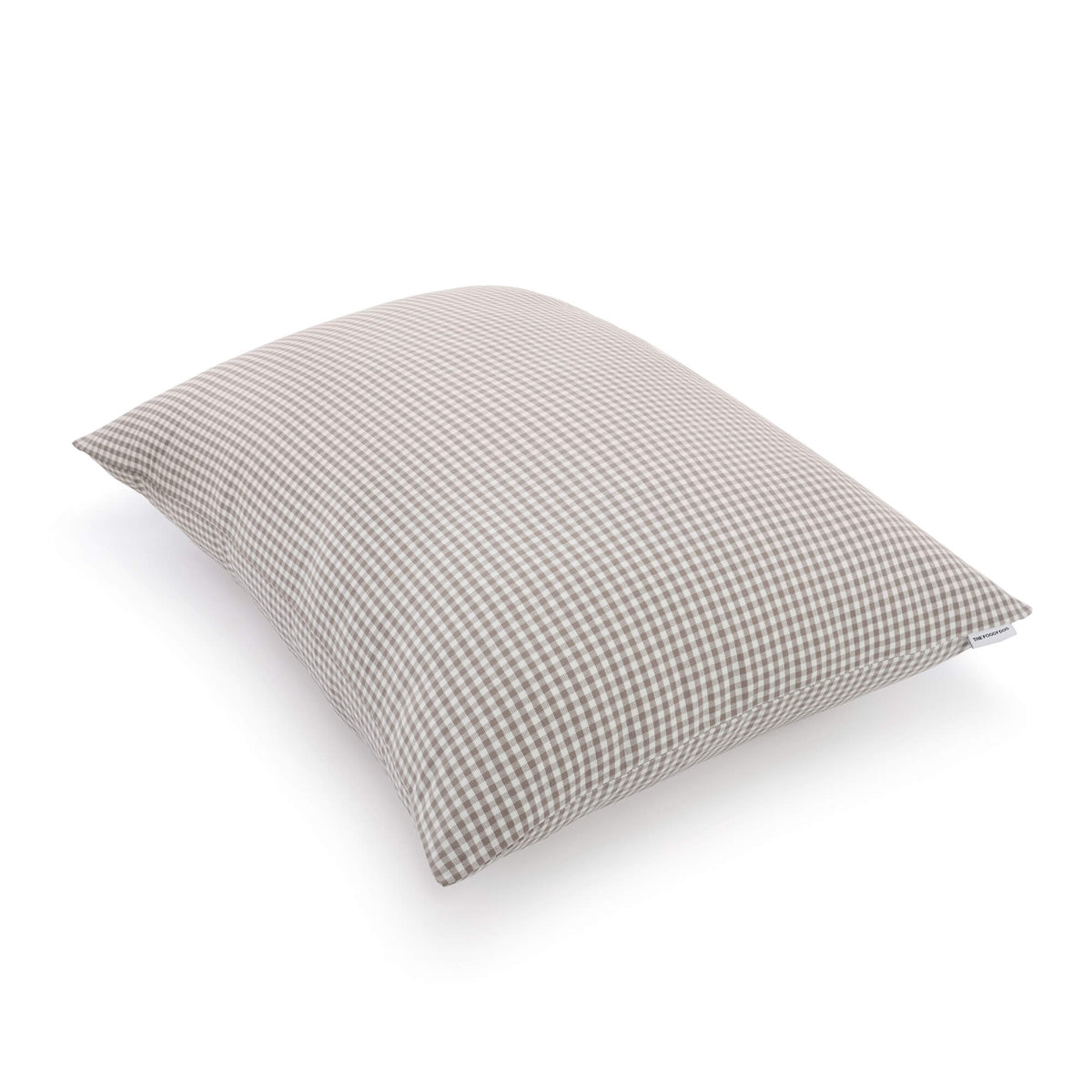 Mushroom Brown Gingham Dog Bed