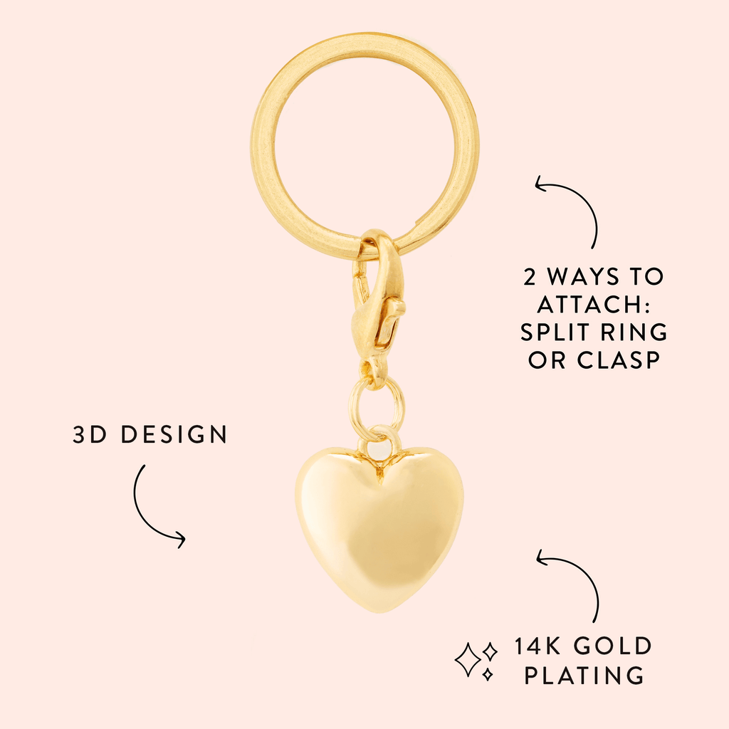 Heart of Gold Collar Charm