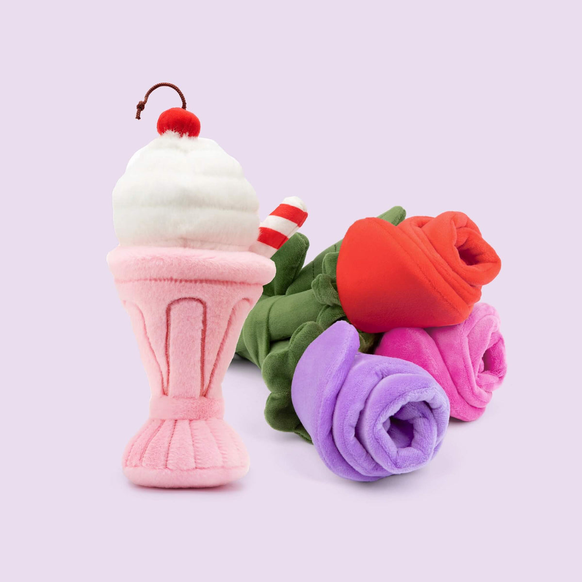 Strawberry Milkshake Interactive Snuffle Dog Toy