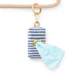Lake Blue Stripe Waste Bag Holder