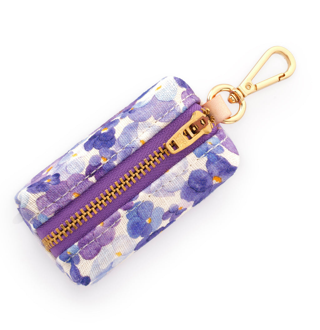 Pressed Pansies Waste Bag Holder