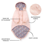 Petal Pink Dog Raincoat