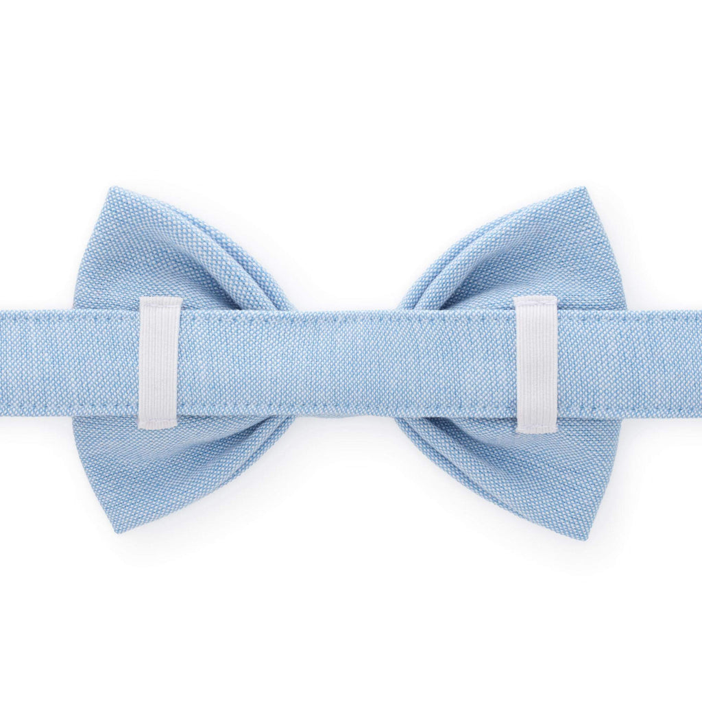 Blue Chambray Dog Bow Tie