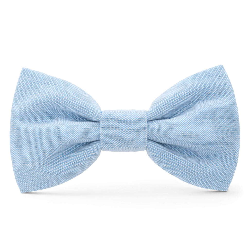 Blue Chambray Dog Bow Tie