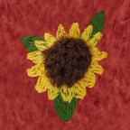 Sunflower Embroidered Lady Dog Bow