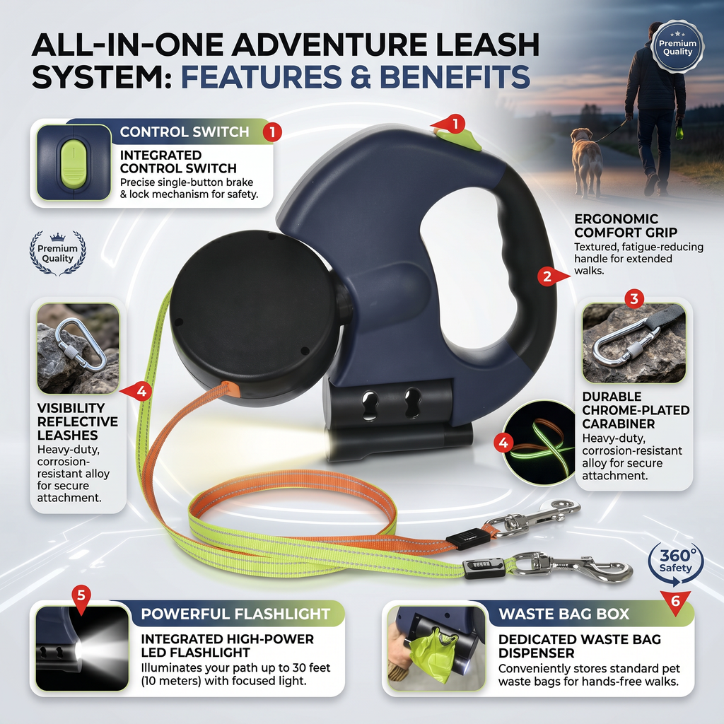 Duo Walk™ Retractable Leash 3M