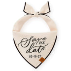 Save the Date Embroidered Dog Bandana