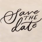 Save the Date Embroidered Dog Bandana