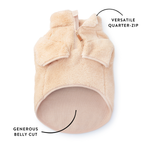 Wheat Quarter-Zip Sherpa Dog Jacket