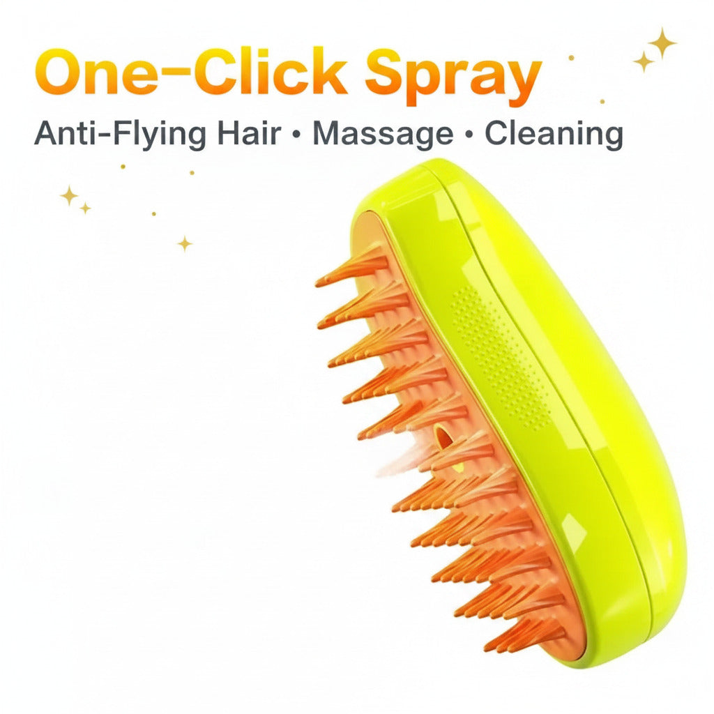 Cat Dog Steamy Brush Steam Brush Electric Sprayer for Massage Pet Grooming Tool Shedding 3 in 1 Electric Sprays Massage Combs