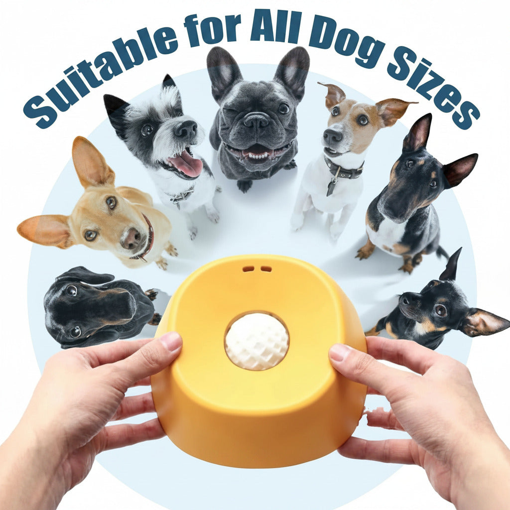 Lick and Roll Bowl for Dogs – No-Mess Slow Feeder for Bone Broth, Yogurt & Supplements | Lick and Roll Bowl with Anti-Spill Rolling Ball | for Senior Dogs, New Puppies & Post-Op Nutrition
