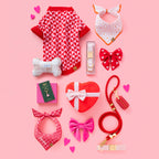 Red Stripe Collar Walk Set