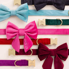 Hot Pink Velvet Lady Dog Bow