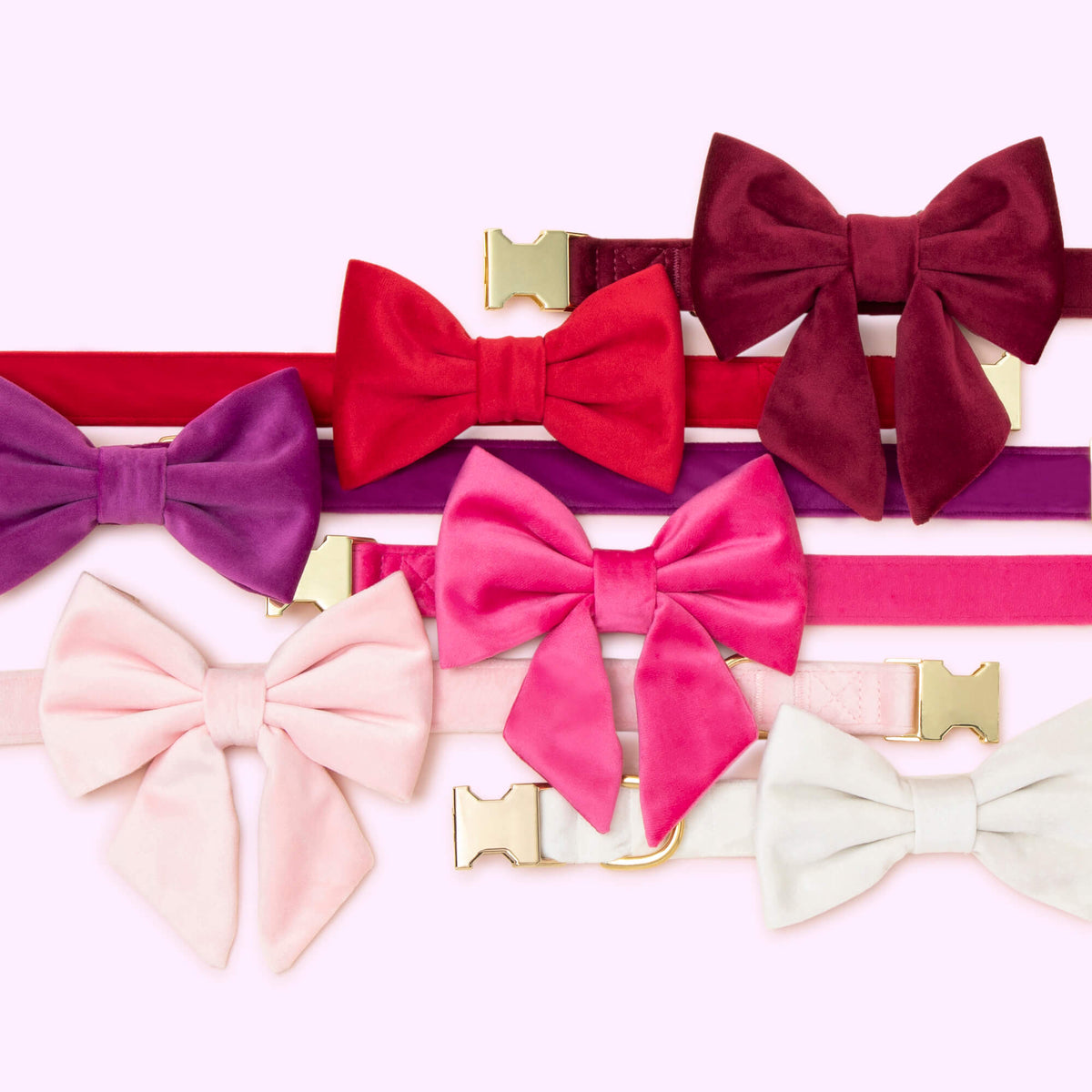Hot Pink Velvet Lady Dog Bow