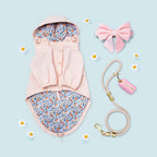 Blush Pink Velvet Lady Bow Collar