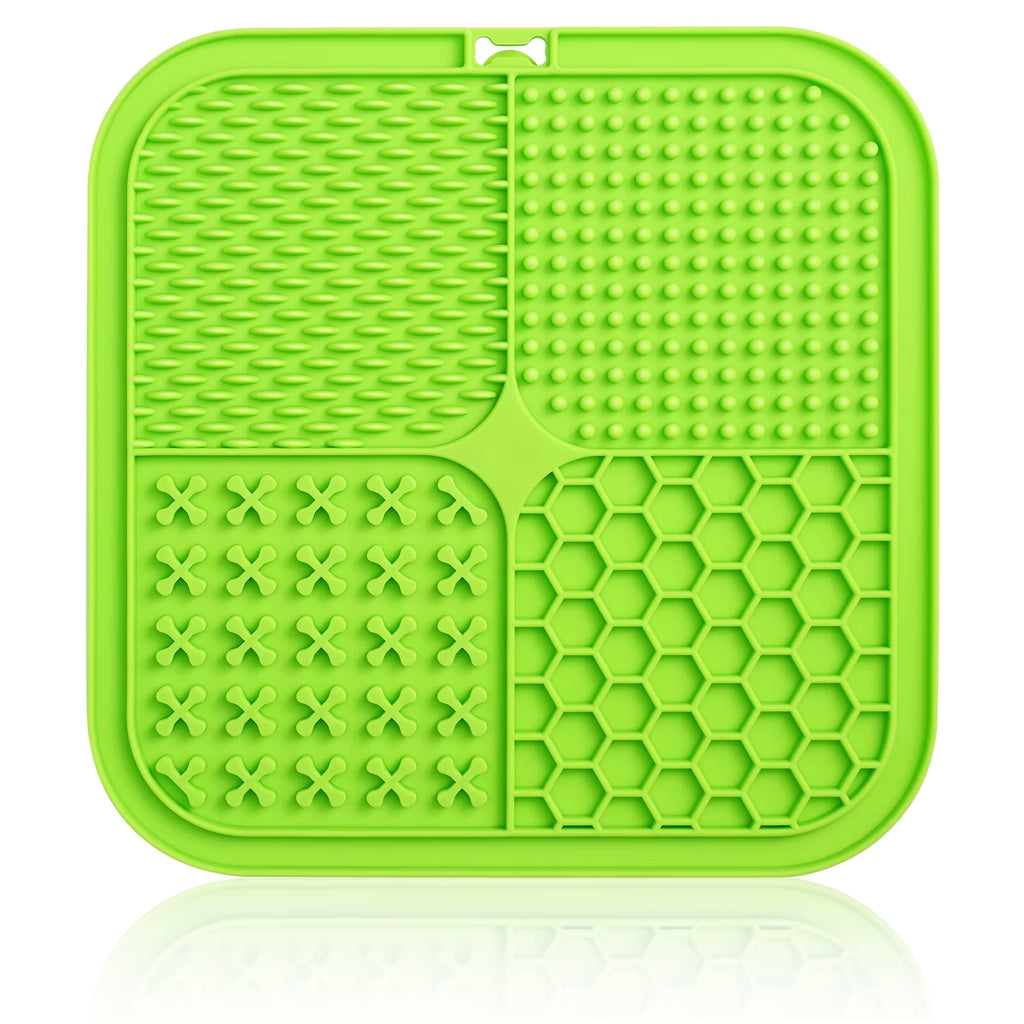 Dog Lick Mat with Suction Cups Slow Feeders Licking Pet Anxiety Relief Cat Training for Food, Yogurt, Peanut Butter