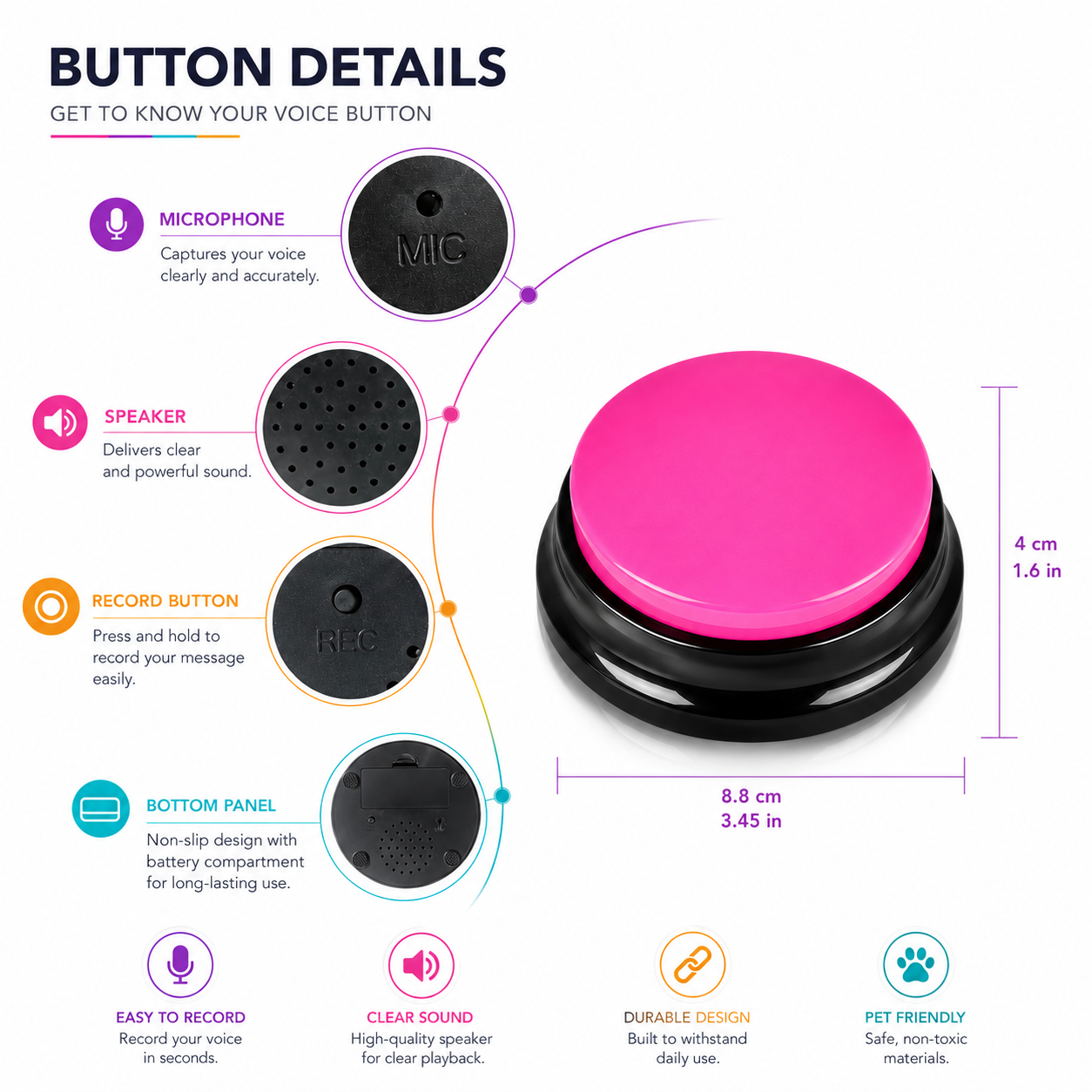 PawTalk™ | Recordable Buttons to Talk with Your Dog