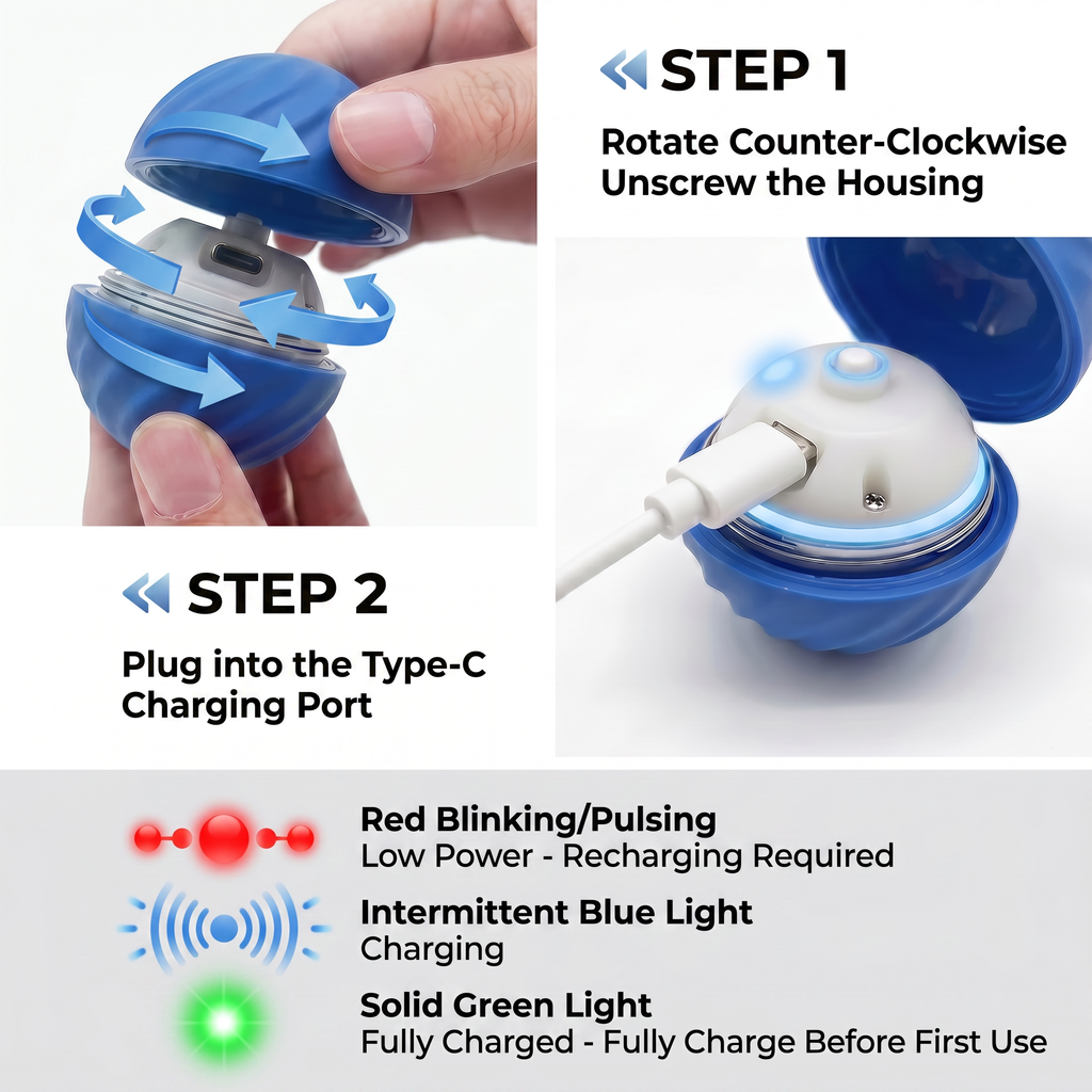 Smart Interactive Dog Ball – Auto Moving & Bouncing Toy